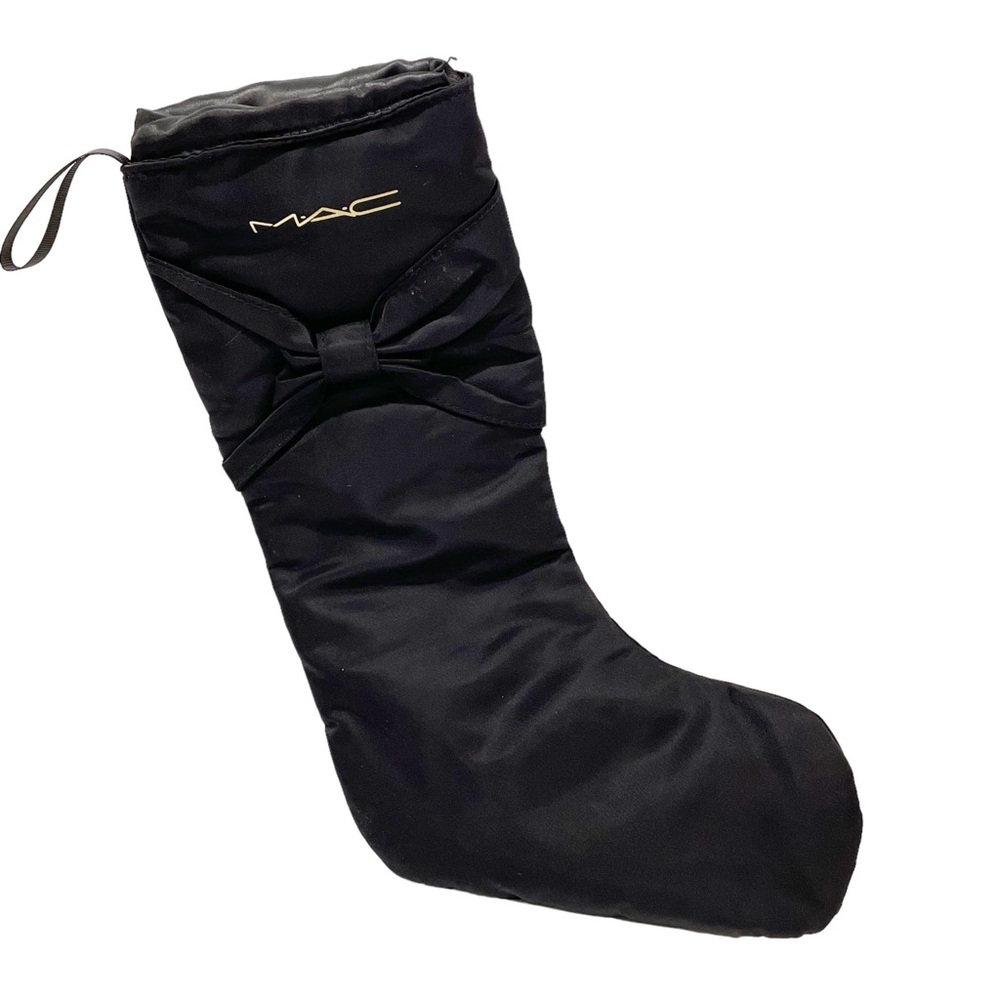MAC Cosmetics Holiday Christmas Stocking Black Satin‎ NEW Goth